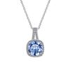 Directamente de la Fábrica Fuente, Cadena para Clavícula de Moissanita Color D para Mujer, Colgante Cuadrado, Elegante Clásico Collar de Plata de Ley 925, Transfronterizo