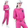 Traje de Estilo Perezoso Talla Grande para Primavera y Otoño 2026, Nueva Moda Transfronteriza para Mujer, Conjunto Casual de Dos Piezas Holgado con Cuello Redondo y Manga Larga