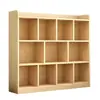Librero de Madera Maciza de Pie para Niños Librero Simple Combinación Gabinete de Rejilla Gabinete Bajo Hogar Simple Moderno Gabinete de Almacenamiento