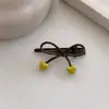 Grampo de Cabelo Laço Coração Estilo Coreano para Mulheres 2025 Novo Elegante Presilha para Franja Borda do Cabelo Quebrado da Testa Grampo de Outono Acessórios de Cabelo