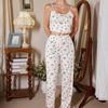[Personalizado] Novo Conjunto Casual de Verão para Casa com Estampa de Rosas para Mulheres Europeias e Americanas Transfronteiriças Amazon