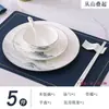 Juego de vajilla de alta gama con borde plateado, que incluye un plato para huesos, un cuenco y un plato, adecuado para restaurantes chinos, hoteles y uso comercial