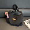 Bolsa de lona casual de verão feminina 2023, nova chegada, estilo coreano, bolsa de bolinho, tudo combinando, bolsa de ombro transversal