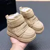 Botas de Nieve de Forro Polar de Invierno para Niños y Niñas, Zapatos para Bebés y Niños Pequeños, Suela Suave Antideslizante, Zapatos Cálidos con Velcro para Niños