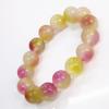Diversos Pedra jade flor de pêssego jade contas redondas pulseira 14mm pulseira de contas redondas rosa Jade joias da moda pulseira de calcedônia