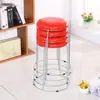 Banqueta de aço espessada, banqueta estilosa para trocar de sapatos, banqueta de ferro doméstica, banqueta redonda, banqueta simples espessada dourada moderna, atacado