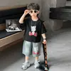 Conjunto de Verano para Niños 2026 Nuevo Estilo Verano Niños Niños Casual Manga Corta Delgado Conjunto Elegante de Dos Piezas para Niños Pequeños