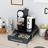 Estante de almacenamiento de cápsulas de café personalizado Lujo accesible Base de escritorio para máquina de café Cajón de hierro Estante de almacenamiento de cápsulas de café