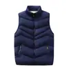 Chaleco de lana de cordero para hombre transfronterizo para otoño e invierno, forrado de forro polar y engrosado, prenda exterior sin mangas con cuello alto, chaqueta chaleco de algodón