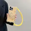 Sensación de Alta Gama Adecuado para Funda de Teléfono Apple 15 iPhone 17, Hazte Rico Inmediatamente, Modelo Nuevo 16 Pro Max, Funda Suave para 13, Color Dorado