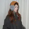 Nuevos Orejeras Cálidas de Felpa con Bloques de Color y Cara Sonriente Otoño Invierno para Mujer, Dulces, Lindas, A prueba de Viento, Cubre Orejas para Ciclismo, Calentadores de Orejas