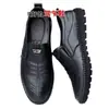 [Venta al por mayor de comercio exterior] Zapatos de cuero para hombre tipo mocasín de vestir, antideslizantes, transpirables, con suela blanda para hombres de mediana edad y ancianos