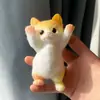Gato Popular Pequeno de Levantar a Pata Transfronteiriço Brinquedo de Apertar para Alívio do Estresse, Gatinho Realista Brinquedo de Desabafo, Gato Fofo de Apertar para Animais de Estimação