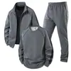Conjunto de Algodão Puro de Tamanho Grande 2026, Conjunto Cardigan para Esportes ao Ar Livre e Lazer de Primavera e Outono, Conjunto de Três Peças de Moletom Confortável e Respirável