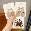 Novo Laço de Cabelo de Lã com Desenho Animado Doce de Morango e Abóbora Coreano Lindo Versátil Laço de Cabelo para Menina Acessórios de Cabelo