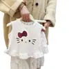 Chaleco de Verano para Niña, Ropa Elegante para Bebé, Marca Única y Moderna para Niños, Adorno Dulce de Encaje, Camiseta sin Mangas Linda de Dibujos Animados