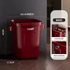 Bote de Basura de Cocina para el Hogar, Contenedor de Almacenamiento Removible con Ruedas de Gran Capacidad para Sala de Estar, Cesto de Basura Engrosado para Baño/Inodoro