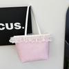 Design Nicho Doce Renda Bolsa de Ombro Grande Capacidade Nova Casual Simples Letra Commuter Sacola Tote
