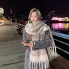 Maillard High-class Atmosphere Scarf Feminino Inverno 2024 Novo Estilo Coreano All-match Engrossado Mahai Plush Scarf Outono