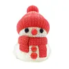 Impresión 3D Sombrero y Bufanda Artificiales Creativos Adornos Modelo de Muñeco de Nieve Lindo Regalos Exquisitos de Navidad
