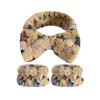 Conjunto Europeu e Americano de Faixa de Cabelo e Pulseira com Estampa de Tigre Estrela para Mulheres Faixa de Cabeça Absorvente Pulseira de Pulso