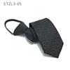 Vestido sin corbata Etiqueta negra Camisa de negocios coreana para hombre Versión estrecha de 7 cm Trabajo Corbata con cremallera Seguridad
