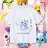 Adorable y Linda Camiseta de Manga Corta para Niñas, Top de Algodón Puro con Dibujos Animados Lindos de Starlight, Camiseta Básica Casual de Verano para Niñas Pequeñas