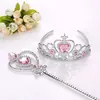 Acessório de cabeça de coroa para crianças, conjunto de acessórios de cabelo, caixa de presente, princesa, menina, Coroa, Frozen, Elsa, acessórios, joias para meninas