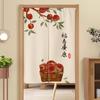 Cortina de Puerta Estilo Chino, Cortina Divisoria, Cortina Colgante Inspirada en Zen, Cortina Decorativa para Puerta de Sala de Estar en Casa, Media Cortina sin Taladro para Divisoria de Baño en Dormitorio