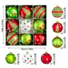 Decorações de Natal Europeias e Americanas Tema Grinch Monstro Verde de Cabelo Elfo Bola de Natal Pintada Caixa de Presente Pingente de Árvore Bola Pendente