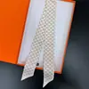 Bufanda Nueva de Seda Twill Otoñal Bufanda Francesa Biselada Cinta para Bolso Bandana de Moda Diadema Recuerdo para Mujeres