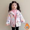 Casaco de Inverno Feminino 2025 Novo Casaco Infantil Três em Um Removível Roupas Espessas para Meninas