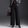 Pantalones Anchos Sueltos Versátiles para Mujer 2026 Otoño/Invierno Nuevos de Cintura Alta Estilo Coreano Adelgazantes Drapados Casuales Pantalones de Traje