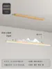Nuevo Candil de Restaurante Estilo Chino Larga Madera Grano Estilo Chino Zen Simple Barra Estudio Paisaje Sala de Té Mesa de Té Lámparas