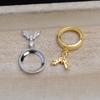 Accesorios de plata S925 brotes de frijol concha de caballo colgante de 9.8 mm cadena soporte vacío para perla DIY JG5373