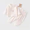 Conjunto de Roupa Íntima Macia e Amiga da Pele, Justa ao Corpo, para Meninos e Meninas Bebês, Conforto em Fleece de Algodão para Bebês e Crianças Pequenas, Conjunto de Calça Comprida e Manga Longa Classe A Sem Etiquetas