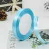Cinta de Seda de Colores de 0.6 cm y 22 m Cinta para Envolver Regalos Cinta para Empaque de Flores Decoración de Regalos Cinta de Poliéster
