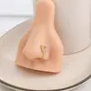 Cross-border europeu e americano avançado senso 26 letras em forma de U diamante nariz unha feminino nicho design senso simples não-perfurante nariz clipe