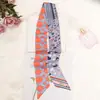 Pañuelo de Imitación Seda Estilo Coreano para Mujer, Decoración de Cuello de Aeromoza de Verano, Pañuelo para Atar Asas de Bolso, Cinta Larga Fina, Venta al por Mayor