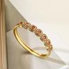 Pulsera Aogu transfronteriza de moda europea y americana de lujo ligero chapada en oro cobre con circonitas para mujer, diseño nicho de alta gama con sentido del diseño INS