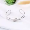 Novo Estilo Estilo Frio Joias Estilo Francês Retrô Estilo Celi Pulseira Feminina Nó Clássico Pulseira Aberta de Metal para Mulheres
