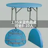 Mesa Redonda Simples Dobrável para Uso Doméstico, Mesa Redonda Grande de Plástico, Mesa Dobrável para Barracas de Comida ao Ar Livre, Mesa e Cadeiras para 10 Pessoas