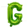 Versão EUA 16 polegadas Verde Claro Verde Fruta 26 Letras A-Z Números 0-9 Banner de Festa de Aniversário Decoração Balões de Folha de Alumínio