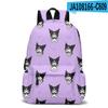 3D Nuevo Producto Impreso Periférico Sanrio Kuromi Kuromi Mochila Estudiante Bolsa Escolar Niños Dibujos Animados