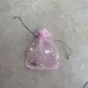 Bolsa de Malla de Gasa con Diseño de Estrellas y Luna, Bolsa de Organza con Cordón, Neceser, Bolsa para Empaquetar Joyería