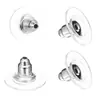 Tapones para los oídos redondos grandes de silicona suave transparente electrochapados, tapones tipo tachuela, componentes para accesorios de oreja hechos a mano para DIY