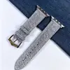 Adecuado para Correa de Reloj Iwatchs10 Ultraapplese9876 Piel de Vaca de Primera Capa Mezclilla Nueva Correa para Apple Watch