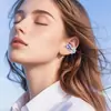Adecuado para Auriculares Bluetooth Inalámbricos, Hebillas para Oreja de Estrella de Cinco Puntas Abrazando Estrellas con Circonita, Hebillas de Diamante Desmontables, Accesorios de Moda Decorativos