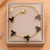 Design de Nicho Senso de Design Pulseira de Aço Titânio Borboleta Venda Quente Transfronteiriça Casal Estilo K Preservação de Cor Dourado 18K Pulseira Versátil