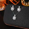 Conjunto de Brincos e Colar Weidni de Luxo Acessível, High-End, Elegante, Moderno e Versátil, Atacado para Mulheres